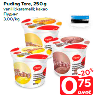 Allahindlus - Puding Tere, 250 g