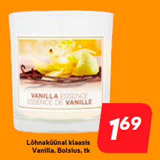Allahindlus - Lõhnaküünal klaasis Vanilla, Bolsius, tk