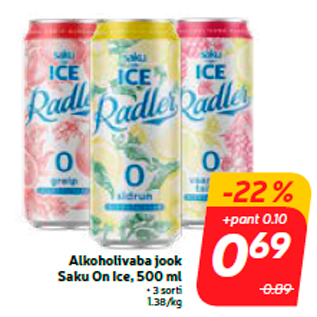 Allahindlus - Alkoholivaba jook Saku On Ice, 500 ml