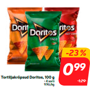 Скидка - Чипсы тортилья Doritos, 100 г