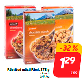 Allahindlus - Röstitud müsli Rimi, 375 g