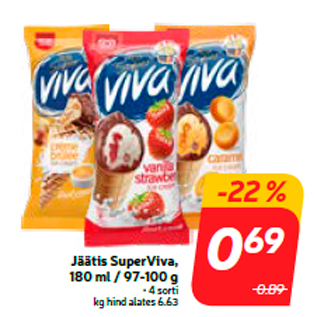 Allahindlus - Jäätis SuperViva, 180 ml / 97-100 g