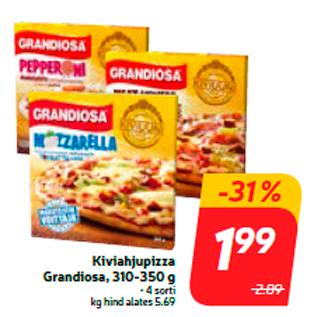 Allahindlus - Kiviahjupizza Grandiosa, 310-350 g