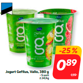 Allahindlus - Jogurt Gefilus, Valio, 380 g