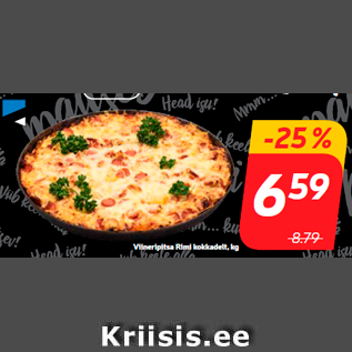 Скидка - Пицца с сосисками Rimi, кг