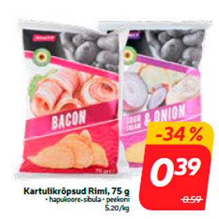 Allahindlus - Kartulikrõpsud Rimi, 75 g