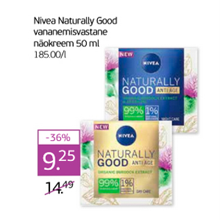 Allahindlus - Nivea Naturallu Good vananemisvastane näokreem 50 ml