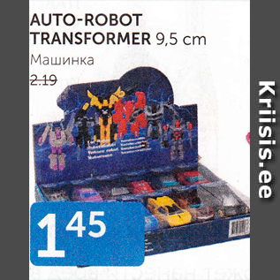 Allahindlus - AUTO-ROBOT TRANSFORMER 9,5 CM