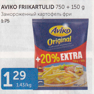 Allahindlus - AVIKO FRIIKARTULID 750 + 150 G