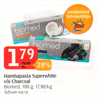 Allahindlus - Hambapasta Superwhite või Charcoal