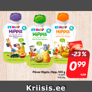 Allahindlus - Püree Hippis, Hipp, 100 g