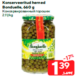 Allahindlus - Konserveeritud herned Bonduelle, 660 g