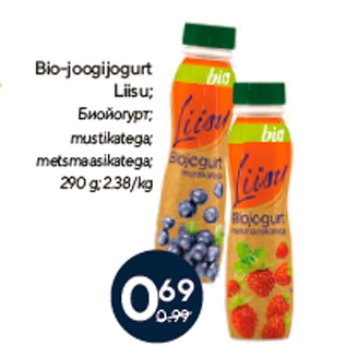 Allahindlus - Bio-joogijogurt Liisu