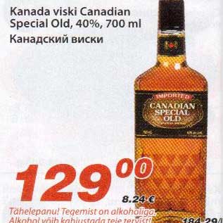 Allahindlus - Kanada viski Canadian Special Old