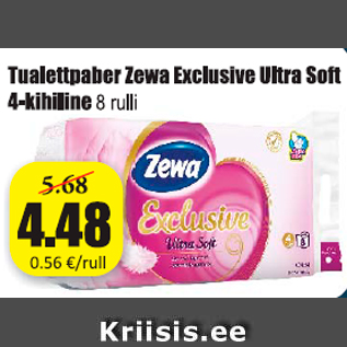 Allahindlus - Tualettpaber Zewa Exclusive Ultra Soft 4-kihiline