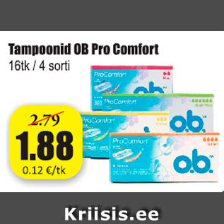 Скидка - Тампоны OB Pro Comfort