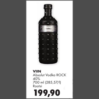 Allahindlus - Viin Absolut Vodka Rock