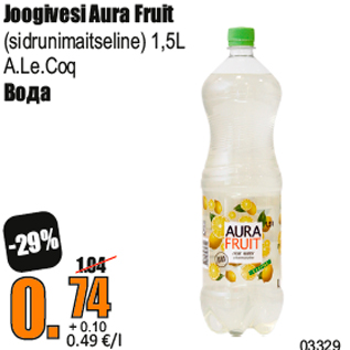 Allahindlus - Joogivesi Aura Fruit