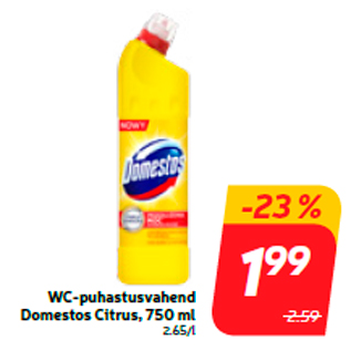 Allahindlus - WC-puhastusvahend Domestos Citrus, 750 ml