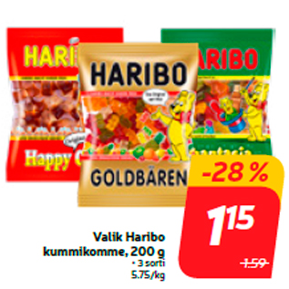 Allahindlus - Valik Haribo kummikomme, 200 g