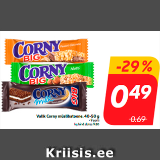 Allahindlus - Valik Corny müslibatoone, 40-50 g