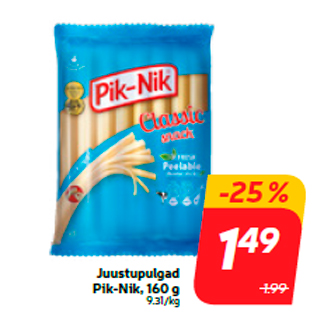 Allahindlus - Juustupulgad Pik-Nik, 160 g