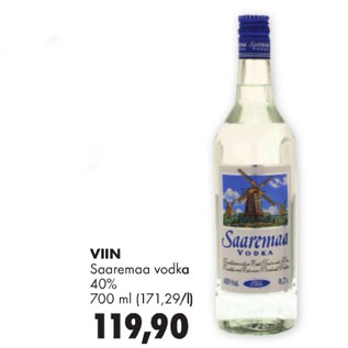Allahindlus - VIIN Saaremaa vodka