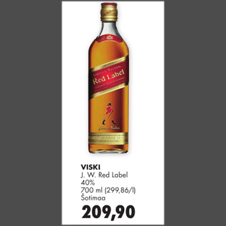 Allahindlus - VISKI J. W. Red La bei 40%