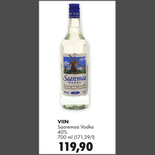 Allahindlus - VIIN Saaremaa Vodka 40%