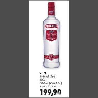 Allahindlus - VIIN Smirnoff Red 40%