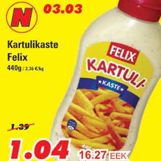Allahindlus - Kartulikaste Felix