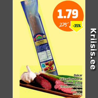 Allahindlus - Oskar täissuitsuvorst Mündi, 210 g