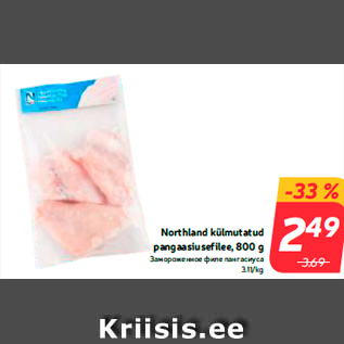 Allahindlus - Northland külmutatud pangaasiusefilee, 800 g