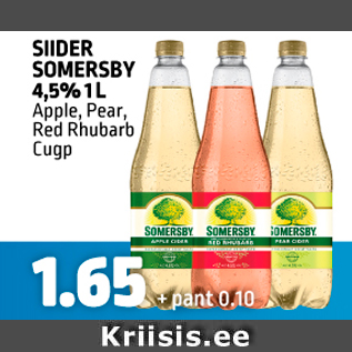 Allahindlus - SIIDER SOMERSBY 4,5%, 1 L