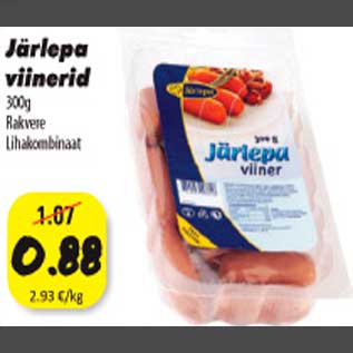 Allahindlus - Järlepa viinerid 300g