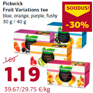 Allahindlus - Pickwick Fruit Variations tee