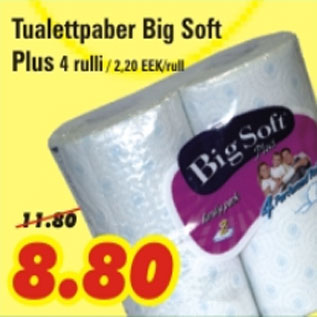 Allahindlus - Tualettpaber Big Soft Plus