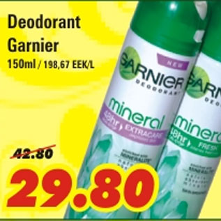 Allahindlus - Deodorant Garnier