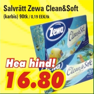 Allahindlus - Salvrätt Zewa CleanSoft