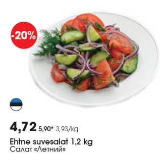 Allahindlus - Ehtne suvesalat 1,2 kg