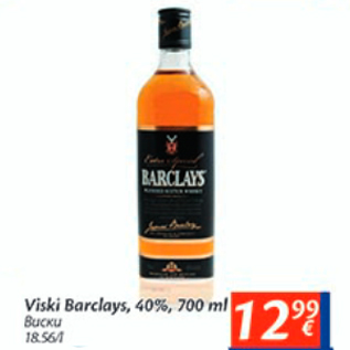 Allahindlus - Viski Barclays