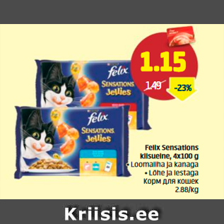 Allahindlus - Felix Sensations kiisueine, 4 x 100 g