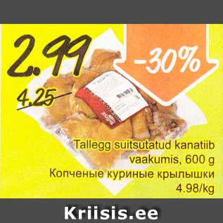 Скидка - Копчёные куриные крылышки