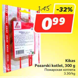 Скидка - Пожарская котлета