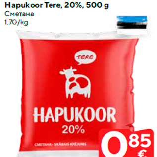 Allahindlus - Hapukoor Tere, 20%, 500 g