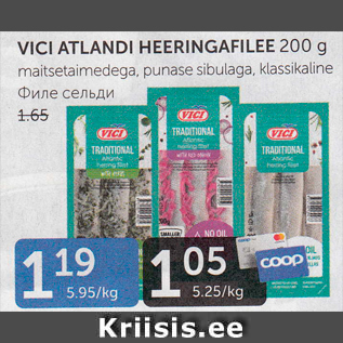 Allahindlus - VICI ATLANDI HEERINGAFILEE 200 G