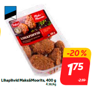 Скидка - Мясные стейки Liver & Moorits, 400 г