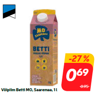 Скидка - Сливочное молоко Betti MO, Saaremaa, 1 л