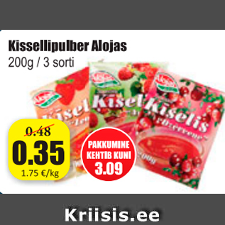 Allahindlus - Kissellipulber Alojas