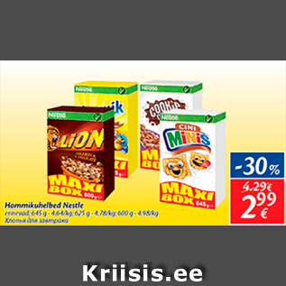 Allahindlus - Hommikuhelbed Nestle